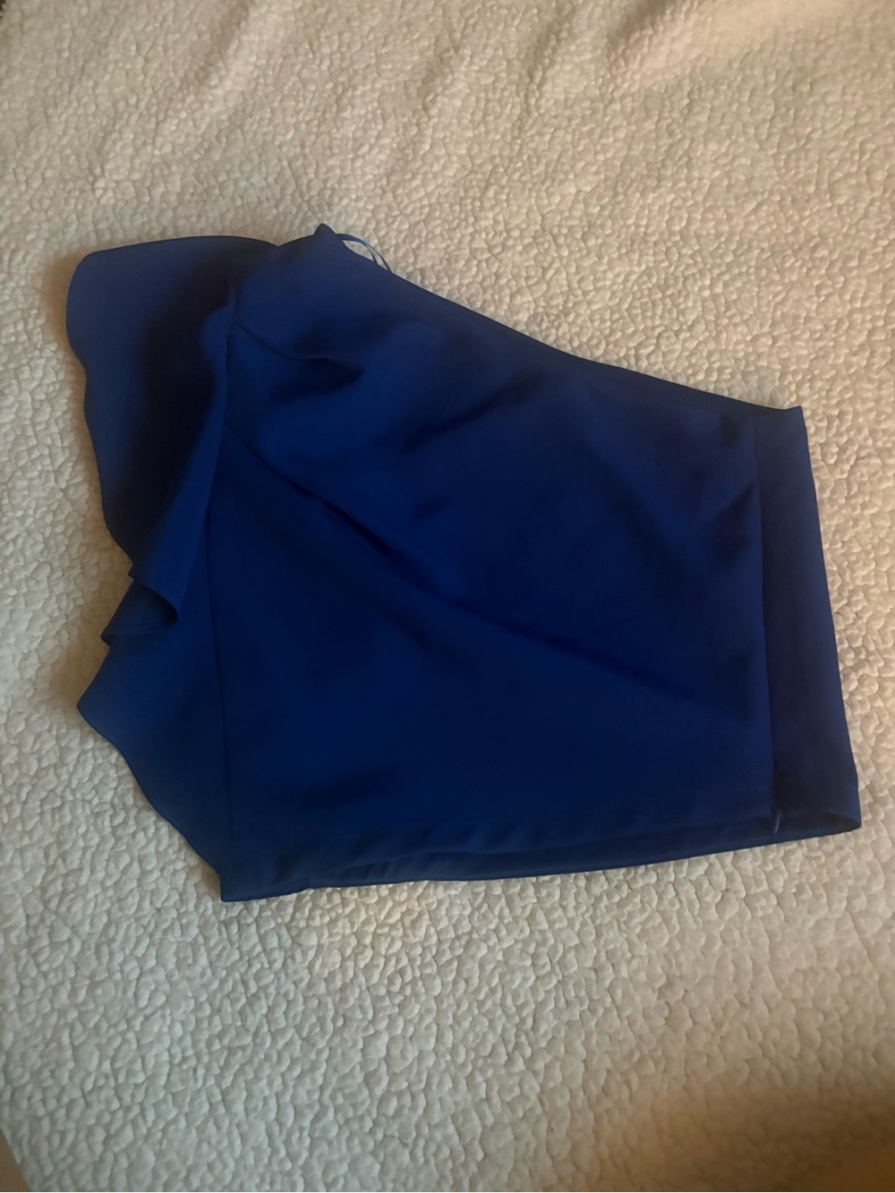 Glam One-Shoulder Colbalt Blue Top Size Medium